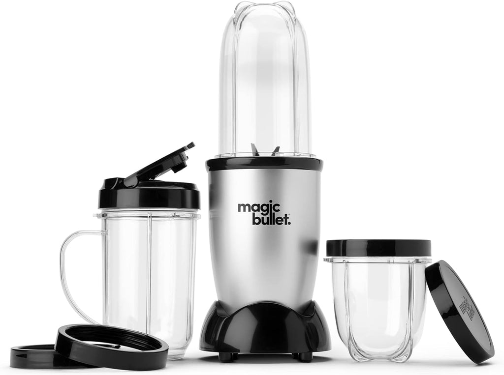 magic bullet Personal Blender for Shakes, Smoothies, Food Prep, and Frozen Blending, 22 Ounces, 250 Watt, Silver, MBR-1101