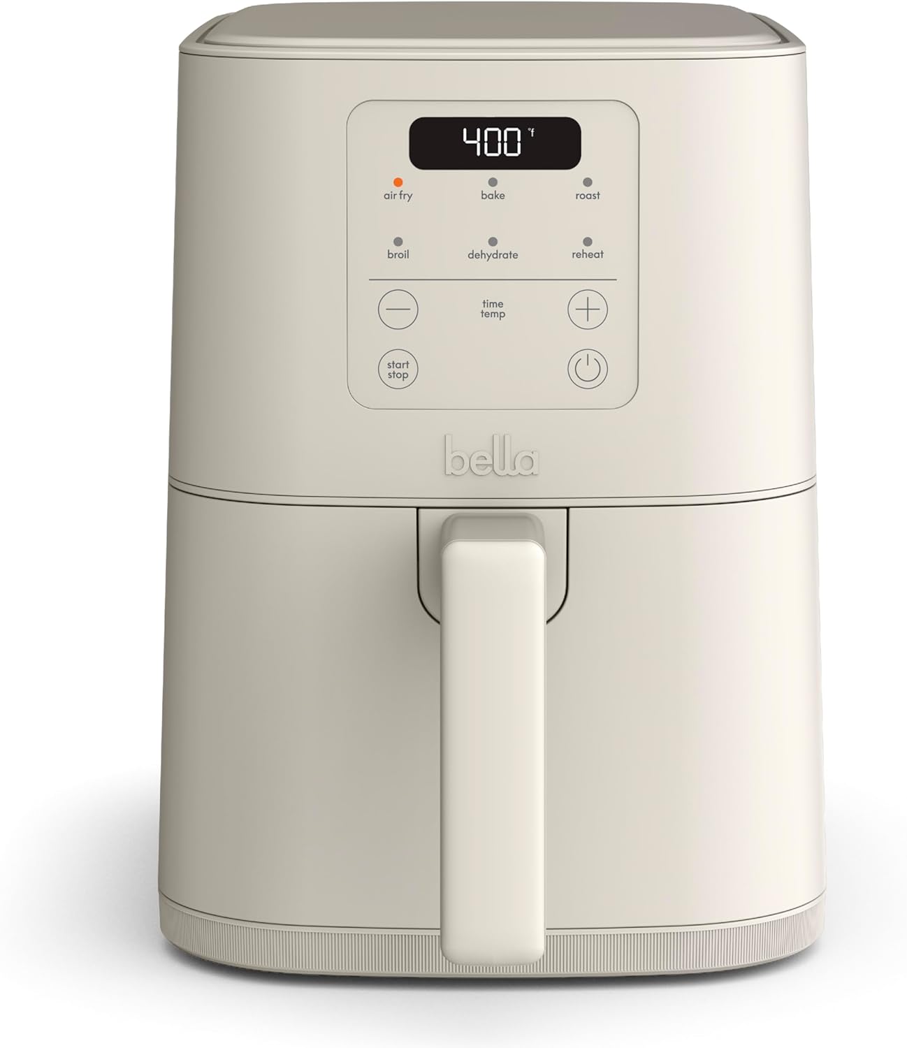 bella Fits-anywhere™ Slim Air Fryer, 4qt Ceramic Airfryer, Oatmilk