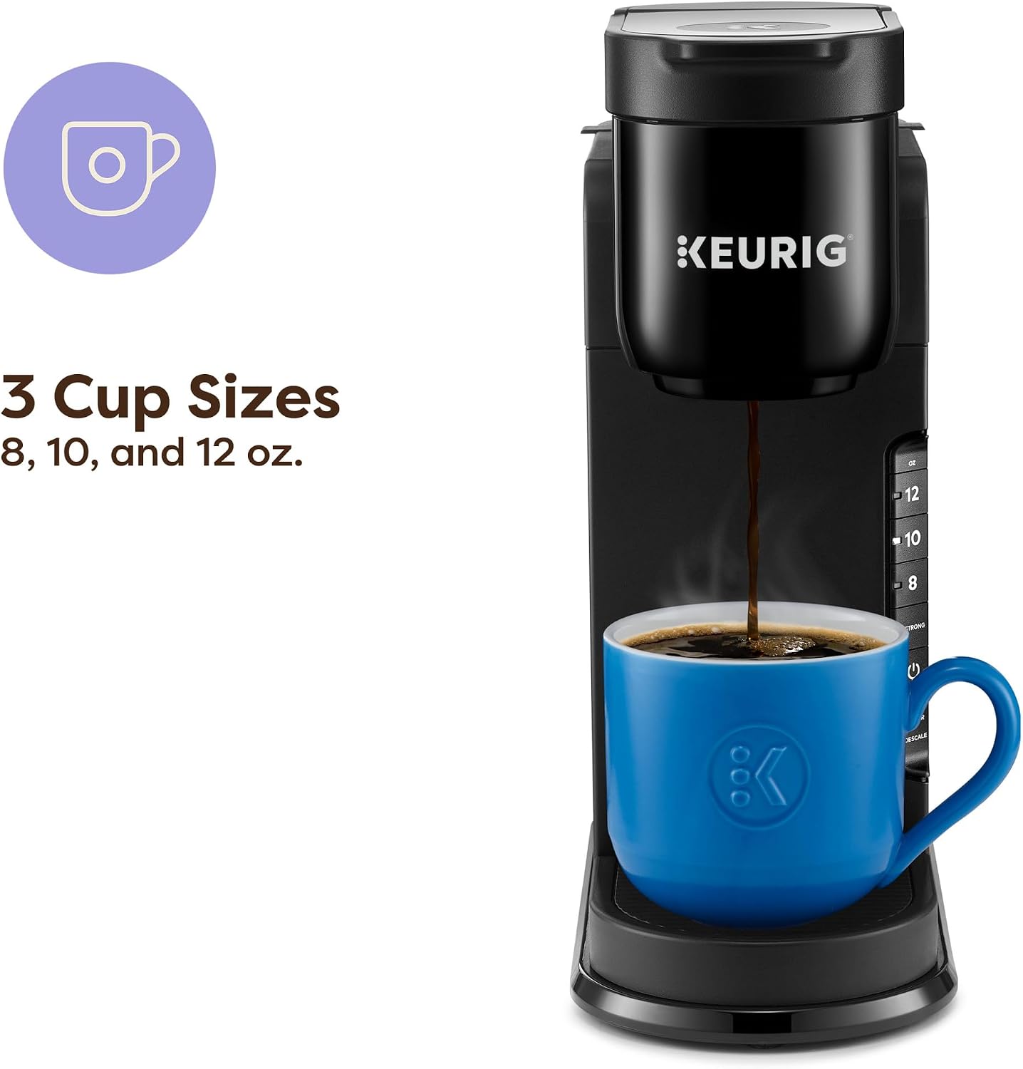 Keurig K-Express Single Serve K-Cup Pod Coffee Maker, 3 Brew Sizes, Strong Button Feature, 42oz Removable Reservoir, Black | 3 Brew Sizes, Strong Button Feature, Removable Reservoir