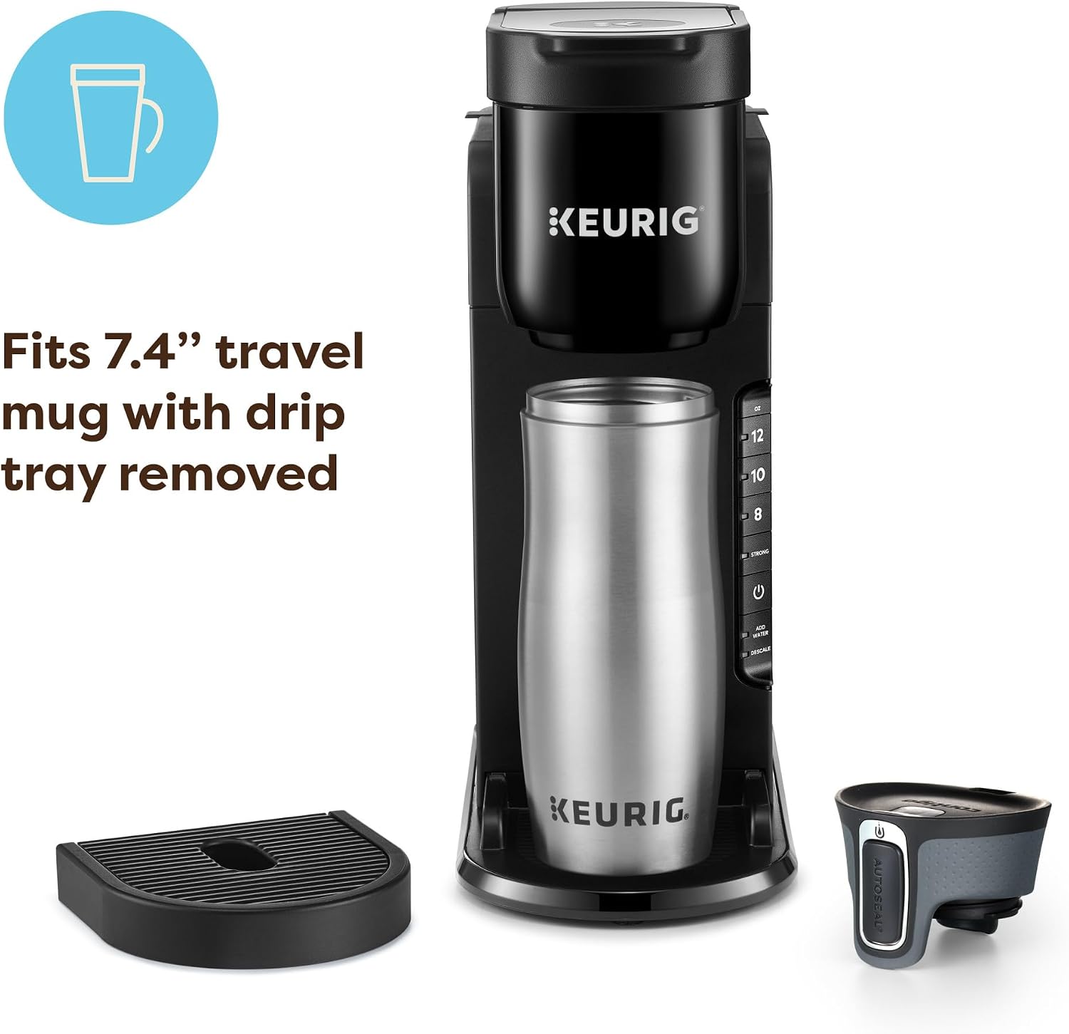 Keurig K-Express Single Serve K-Cup Pod Coffee Maker, 3 Brew Sizes, Strong Button Feature, 42oz Removable Reservoir, Black | 3 Brew Sizes, Strong Button Feature, Removable Reservoir