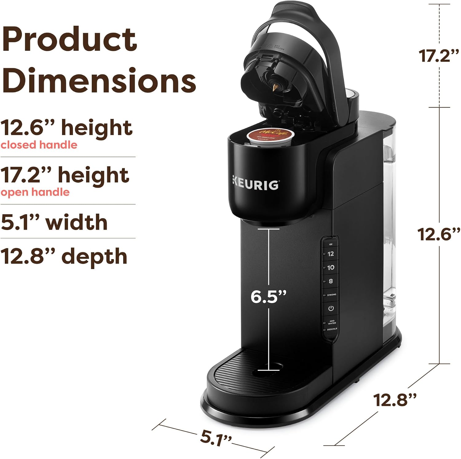 Keurig K-Express Single Serve K-Cup Pod Coffee Maker, 3 Brew Sizes, Strong Button Feature, 42oz Removable Reservoir, Black | 3 Brew Sizes, Strong Button Feature, Removable Reservoir