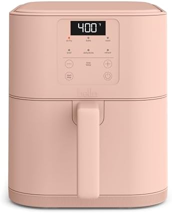 bella Fits-anywhere™ Slim Air Fryer, 4qt Ceramic Airfryer, Oatmilk