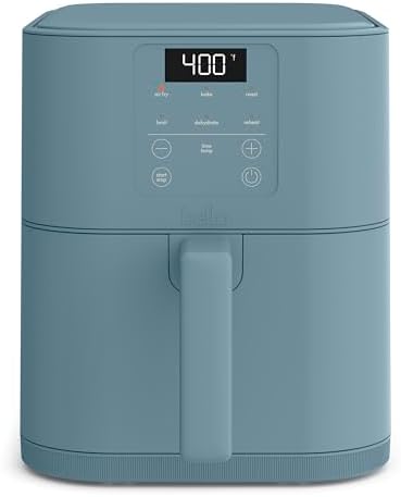 bella Fits-anywhere™ Slim Air Fryer, 4qt Ceramic Airfryer, Oatmilk