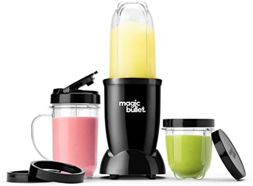 magic bullet Personal Blender for Shakes, Smoothies, Food Prep, and Frozen Blending, 22 Ounces, 250 Watt, Silver, MBR-1101