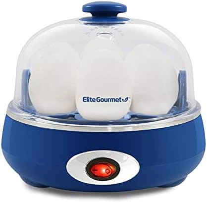 Elite Gourmet EGC115M Easy Egg Cooker, 7-Egg, BPA-Free, Retro Mint | Cooks soft, medium, or hard-boiled eggs with auto shut-off - electric operation - includes measuring cup