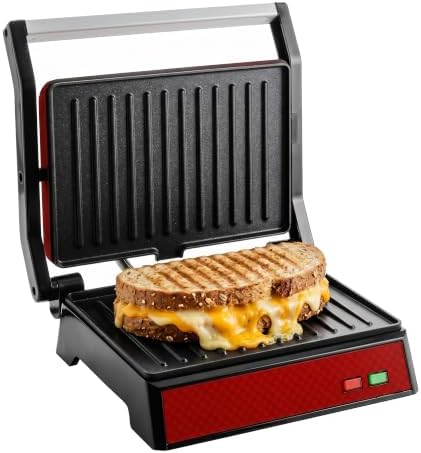 OVENTE Electric Sandwich Maker, 750W Non-Stick Plates, Black GPS401B | Perfect for Grilled Cheese, Tuna Melts, Omelets, French Toast, Breakfast Favorites, Light Meals, and Snacks