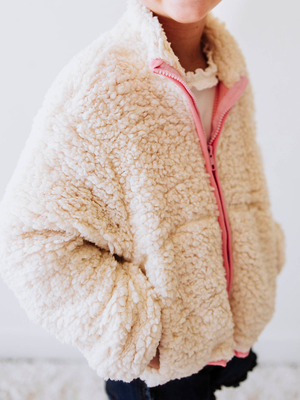 Sherpa Full Zip Jacket - Cream