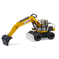 03413 Excavator Yellow and White