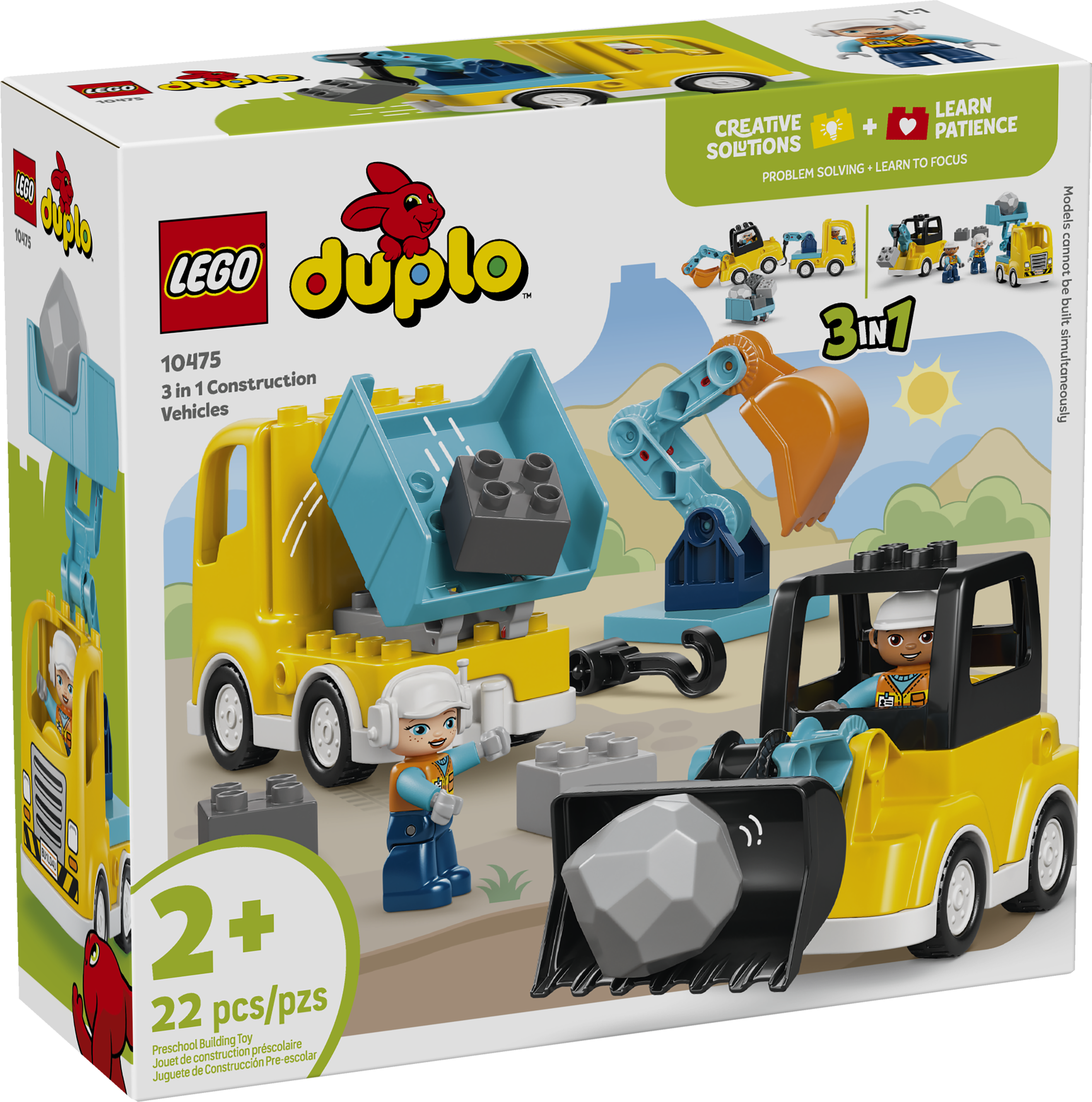 10475 LEGO® DUPLO® Town 3 in 1 Construction Vehicles