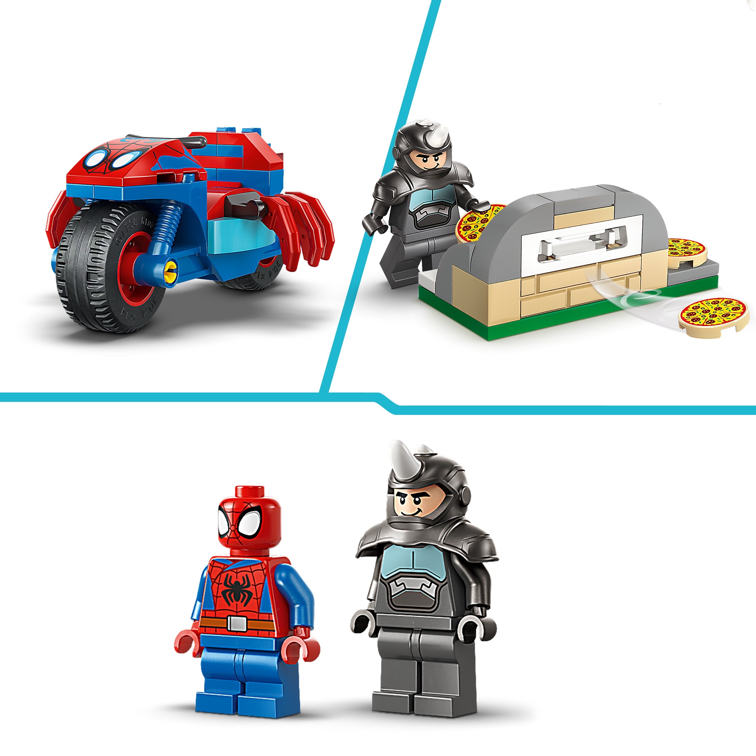 11206LEGO® ǀ Marvel Spidey And His Amazing Friends Spidey on his Motorcycle vs. Rhino