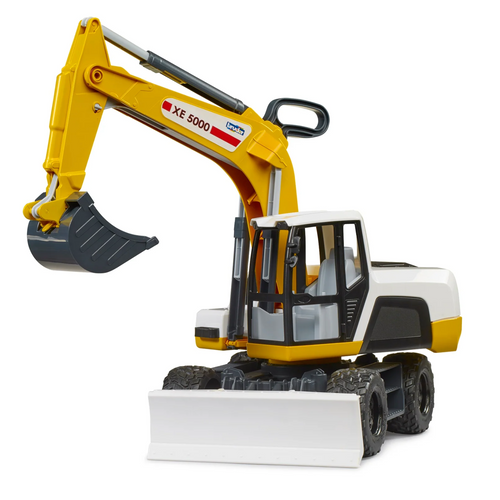 03413 Excavator Yellow and White