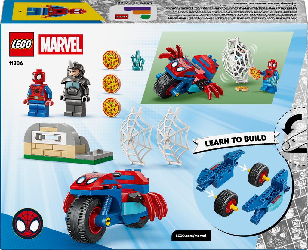 11206LEGO® ǀ Marvel Spidey And His Amazing Friends Spidey on his Motorcycle vs. Rhino