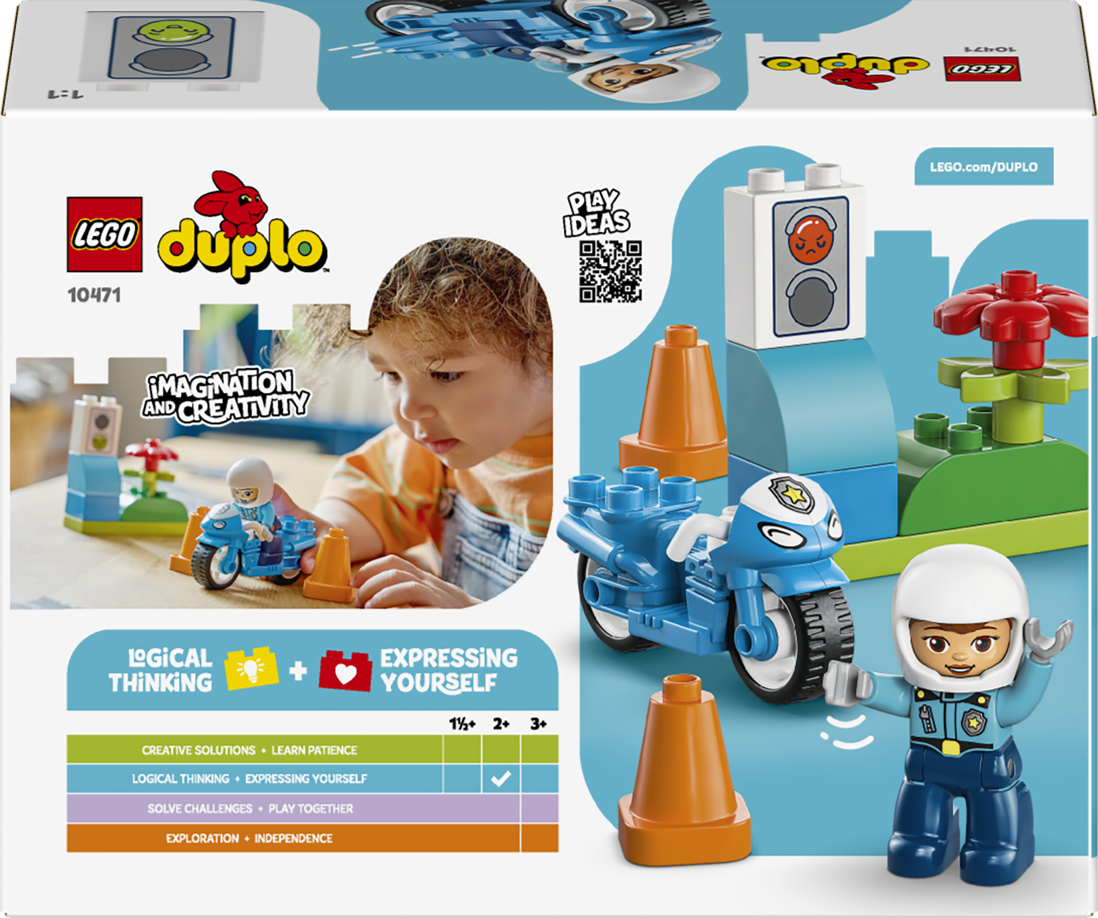 10471 LEGO® DUPLO® Town Blue Police Motorcycle