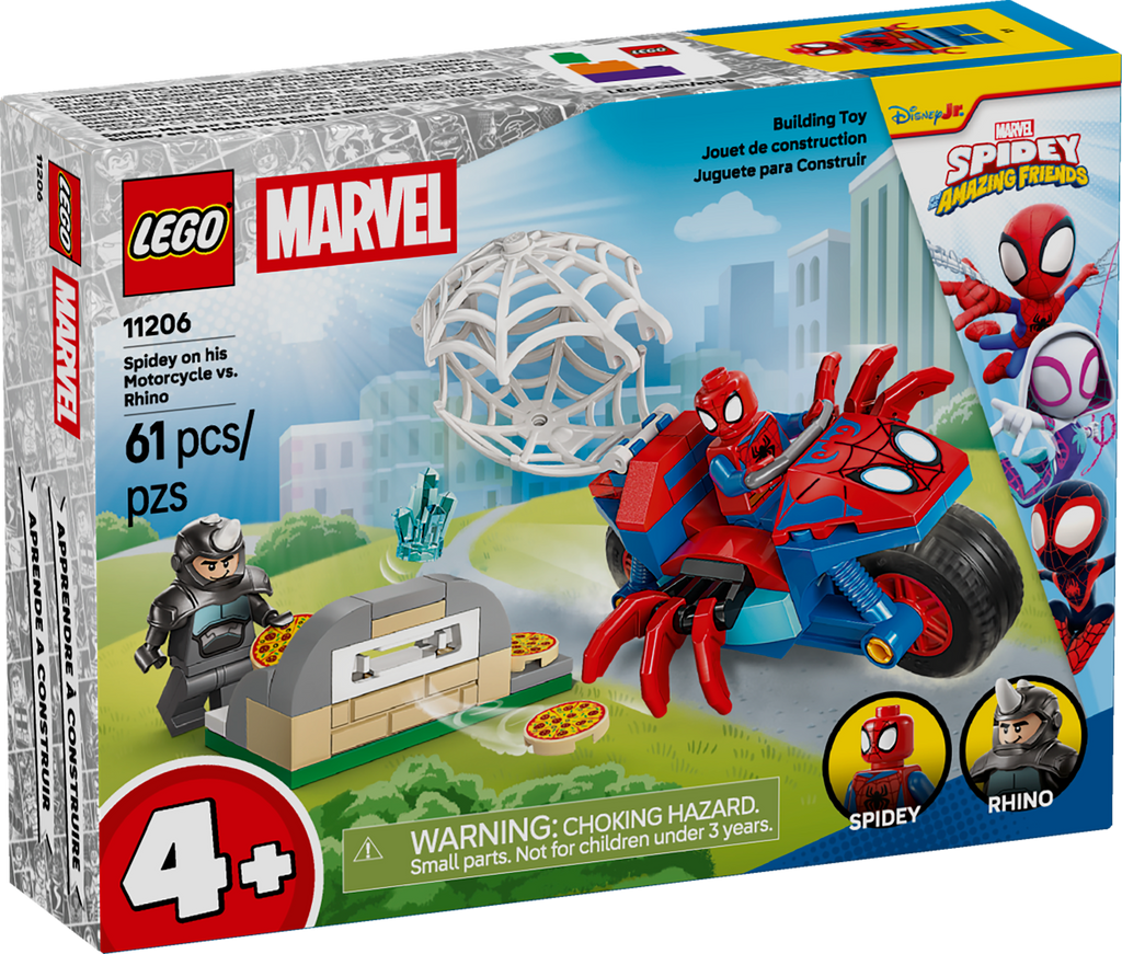 11206LEGO® ǀ Marvel Spidey And His Amazing Friends Spidey on his Motorcycle vs. Rhino