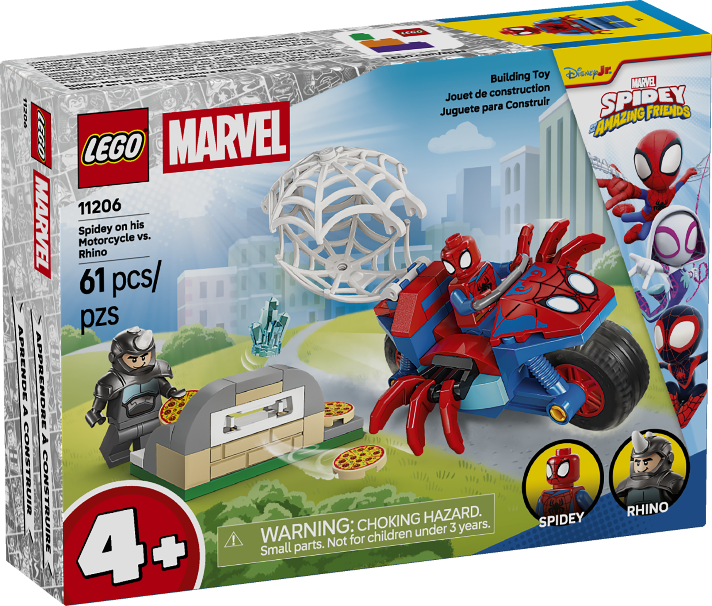 11206LEGO® ǀ Marvel Spidey And His Amazing Friends Spidey on his Motorcycle vs. Rhino